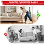 9 Pièces Leve Meuble Lourd, Deplace Meuble Kit avec 4 Roues et 1 Levier, Rotatif à 360 Degrés, Souleve Meuble, Capacité de Charg