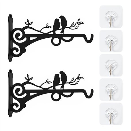 ZBHDEYG 2 Supports De Fleurs En Fer Forgé