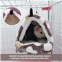 EHDWXVZM 1 Cage pour Hamster, 2 balles Takraw, nid de Jouets pour Animaux de Compagnie, Petite Grotte pour Animaux de Compagnie,