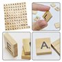 EHDWXVZM 100 Morceaux De Copeaux De Bois De L'alphabet Anglais Et 100 Morceaux De Copeaux De Bois De Symboles Numériques, Artisa