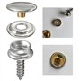 Gativs Bouton Pression à Visser 20 Pièces Snaps Fastener Vis Bouton Pression en Métal en Acier Inoxydable Vis en Métal Rivet a V