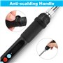 VFANDV Fer à Souder, 60W Kit de Soudure Température Réglable 200~500℃ avec l'Interrupteur ON/OFF, 5 Pointes Fer à Souder et Fil