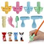 MengH-SHOP Crayon Poignées Guides Doigts Silicone Crayon Grip Posture Correction Outils Aide Écriture pour Enfant Étudiants 13 P