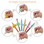 MengH-SHOP Crayon Poignées Guides Doigts Silicone Crayon Grip Posture Correction Outils Aide Écriture pour Enfant Étudiants 13 P