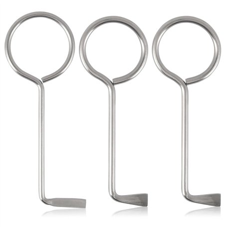 Lot de 3 clés à garnitures universelles professionnelles - En acier inoxydable - Clé à barbe - Clé universelle pour portes de ch