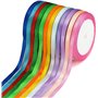 Lot de 12 rubans décoratifs en satin de polyester double face pour mariage
