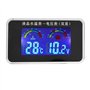 Jauge de Température d’Eau à LED,Fydun Jauge de Température de l'eau Thermomètre à Eau Capteur de Voiture LCD Écran Voltmètre Co