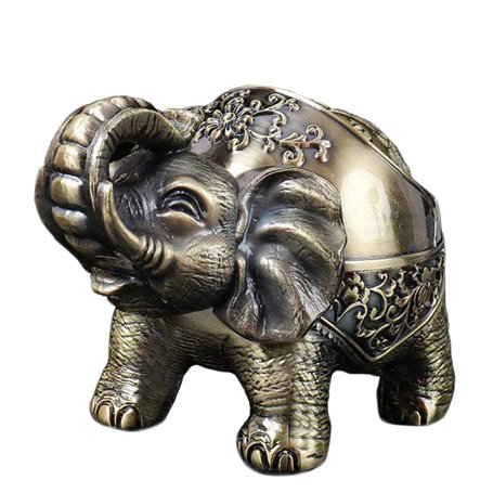 VOANZO Cendrier en métal avec couvercle et couvercle - Cendrier décoratif créatif pour homme - Cadeaux rétro - Ornements artisan