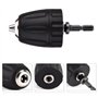 Mandrin Visseuse, 0.8-10mm 3/8"-24UNF Mandrin Porte Foret sans Clé avec Porte Douille Hexagonale 1/4" Accessoires pour Perceuse