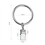 32mm Anneau Rideau avec Pinces Acier Inoxydable Métal Anneaux Clip Rideau pour Rideaux Déco