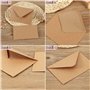 Lot de 100 enveloppes vintage en papier kraft - Format C6 (16 x 11 cm) - Avec fermeture humide - Rabat pointu sans fenêtre - Pou