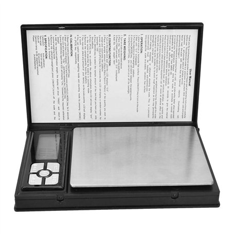 Balance Digitale de Poche Capacité 2000g Ecran LCD Balance de Pierres Précieuses et Bijoux Balance de Laboratoire Cuisine (Batte