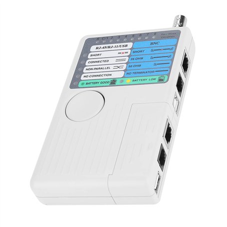 Testeur de câble réseau 4-en-1 Portable LAN Testeur de câble réseau à distance RJ11 RJ45 USB BNC pour câbles UTP STP+testeur rj4