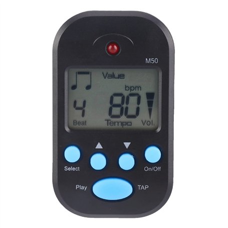 Alomejor Metronome Mini Portable Multifonctionnel Clip sur Beat Tempo pour Piano Guitare Violon Tambour Flûte