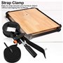 6M réglable coin pince bande sangle en nylon 4 mâchoires support de cadre photo outil de travail du bois (noir)