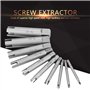 KSTE Extracteur de Taraud, Set Taraud, Tête en Acier brisé Robinets Remover Stripped taraud Set extracteur (C)