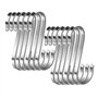 Lot de 12 Crochets en S de suspension multifonctions Crochets en forme de S en acier inoxydable Crochet S pour salle de bains ch