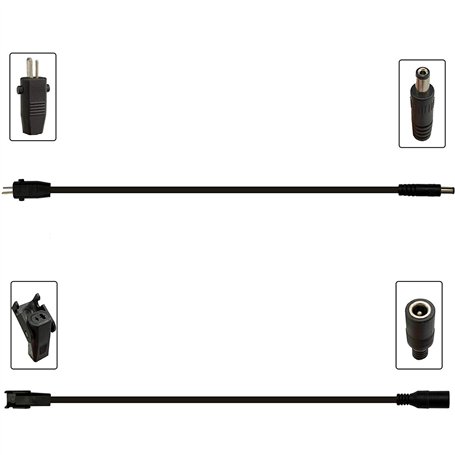 Huachuang Câble D'extension DC-Connecteurs Mâles et Femelles de 2.1mm x 5.5mm pour Adaptateur d'alimentation pour Elévateur Elec