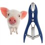 KSTE Pince de Castration, Pince de Castration Animale avec 50 Elastique Anneaux, Mouton Cochon de Métal Élevage Queue Accueil Ca