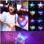 Toyvian Lot de 8 colliers lumineux en forme de cœur à LED clignotants, accessoires phosphorescents pour enfants, mariage, annive