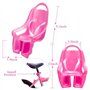 Moshay Siège de vélo universel avec autocollants DIY pour filles enfants accessoires de vélo (rose)