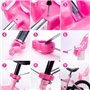 Moshay Siège de vélo universel avec autocollants DIY pour filles enfants accessoires de vélo (rose)