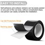 Protecteur de seuil de Garde de Porte de Voiture, 5CM×5M Fibre de Carbone 5D Film de Protection Autocollant pour portière de Voi