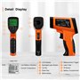 BBQGO Thermomètre Infrarouge Laser -50℃ à 750℃, Thermomètre Numérique avec Rapport de Spot 16:1, Thermomètre Pyromètre IR Sans C