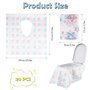 20 Pièces Protege Toilette Protege Cuvette WC Jetable Protection Toilettes Jetables Protege WC Jetable pour Enfants et Adultes p