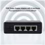 Commutateur PoE 4 Ports, Adaptateur/injecteur Poe, injecteur d'alimentation PoE DC 12V-48V Adaptateur Ethernet PoE IEEE 10/100 M