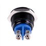 CENPEK 2 pièces 16mm 5/8 Pouces Haut Rond en métal Noir Interrupteur à Bouton-Poussoir momentané 1NO SPST 3A/12-250V pour Interr