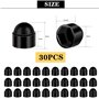 Cache-écrous M5 pour clé de 8 Anthracite 30 pcs capuchons de protection pour vis Cache-vis noir en plastique