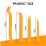 Lot de 4 Outils Plastique Dur pour Voiture Radio Audio Garniture Intérieure Dash Tab