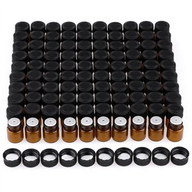 Fenteer 100pcs Flacons d'huiles essentielles Bouteilles Vides Porte-pilules Tablettes - 1 ml