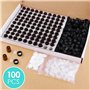 Fenteer 100pcs Flacons d'huiles essentielles Bouteilles Vides Porte-pilules Tablettes - 1 ml