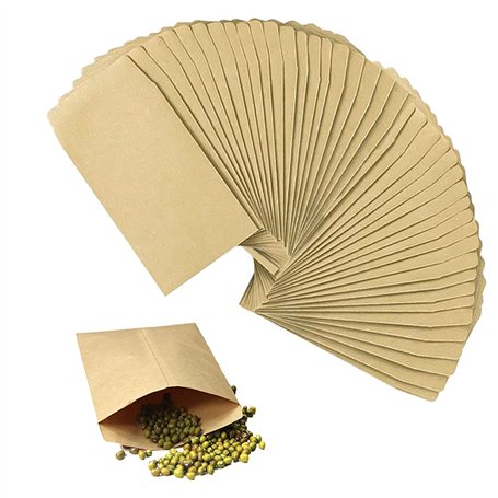 Rayong 100 PCS Enveloppe Vintage Kraft Petite Enveloppe Kraft Mini Cadeaux Enveloppes Marron Enveloppes kraft pour Bonbons Grain