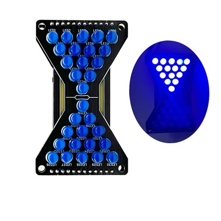 Treedix Kit de sablier électronique LED à monter soi-même - Planche d'entraînement à souder - Rayons bleus - Projet amusant