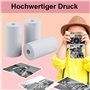 Lot de 15 rouleaux de papier thermique pour appareil photo d'enfant, 57 x 30 mm, blanc, papier thermique pour imprimante d'enfan
