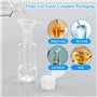 KZNKZN Lot de 20 flacons rechargeables en plastique transparent avec bouchon à rabat - 30 ml - Avec petits entonnoirs et étiquet