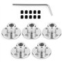 5 Pcs Coupleur Axe Bride Rigide