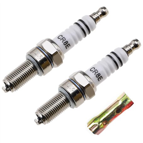 2 Bougies D'allumage Moto CR8E avec 1 manchon