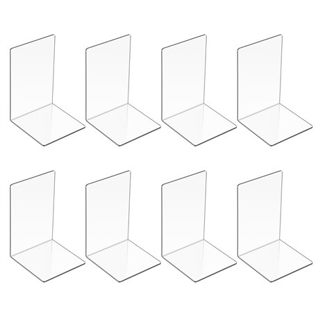 MumdoYAL 8 pièces Serre Livre，cale Livre，Serre Livre en Acrylique Transparent，Etagere Transparente，cale Livre Etagere，pour Chamb