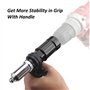 LSHK Kit d'adaptateur de pistolet à riveter avec poignée pour perceuse électrique sans fil