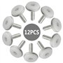 TOVOT 12 Pièces M8 Pied de Meuble Reglable Pieds de Nivellement pour Chaise de Table Pieds de Meubles à visser (2.8×3.6cm)