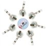 Lot de 7 Porte Badge Enrouleur à Fleurs,Jolis Porte Badges Rétractables Avec Clip Identification Robuste,Accessoires Colorés pou