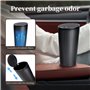 Poubelle de Voiture avec Couvercle：Mini Poubelle Voiture avec 4 Rouleaux de Sacs Poubelle Inclus - Accessoire Voiture Interieur 