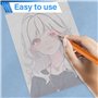 Luziyun Rouleau Papier Dessin Calque 50m x 30cm - Papier Patron Couture 26g/m² - Papier Transparent pour Croquis, Bricolage, et 