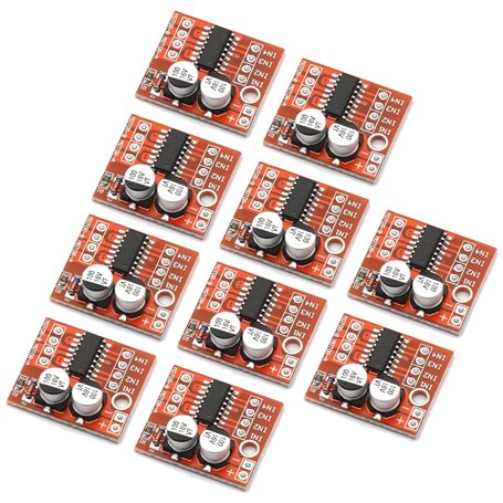 Lot de 10 mini modules de platine d'entraînement à 2 voies CC L298N