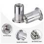 Pxyelec Lot de 100 M5 5 mm à tête plate en aluminium Rivet Écrou aveugle Insert Écrou