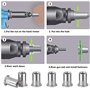 Pxyelec Lot de 100 M5 5 mm à tête plate en aluminium Rivet Écrou aveugle Insert Écrou